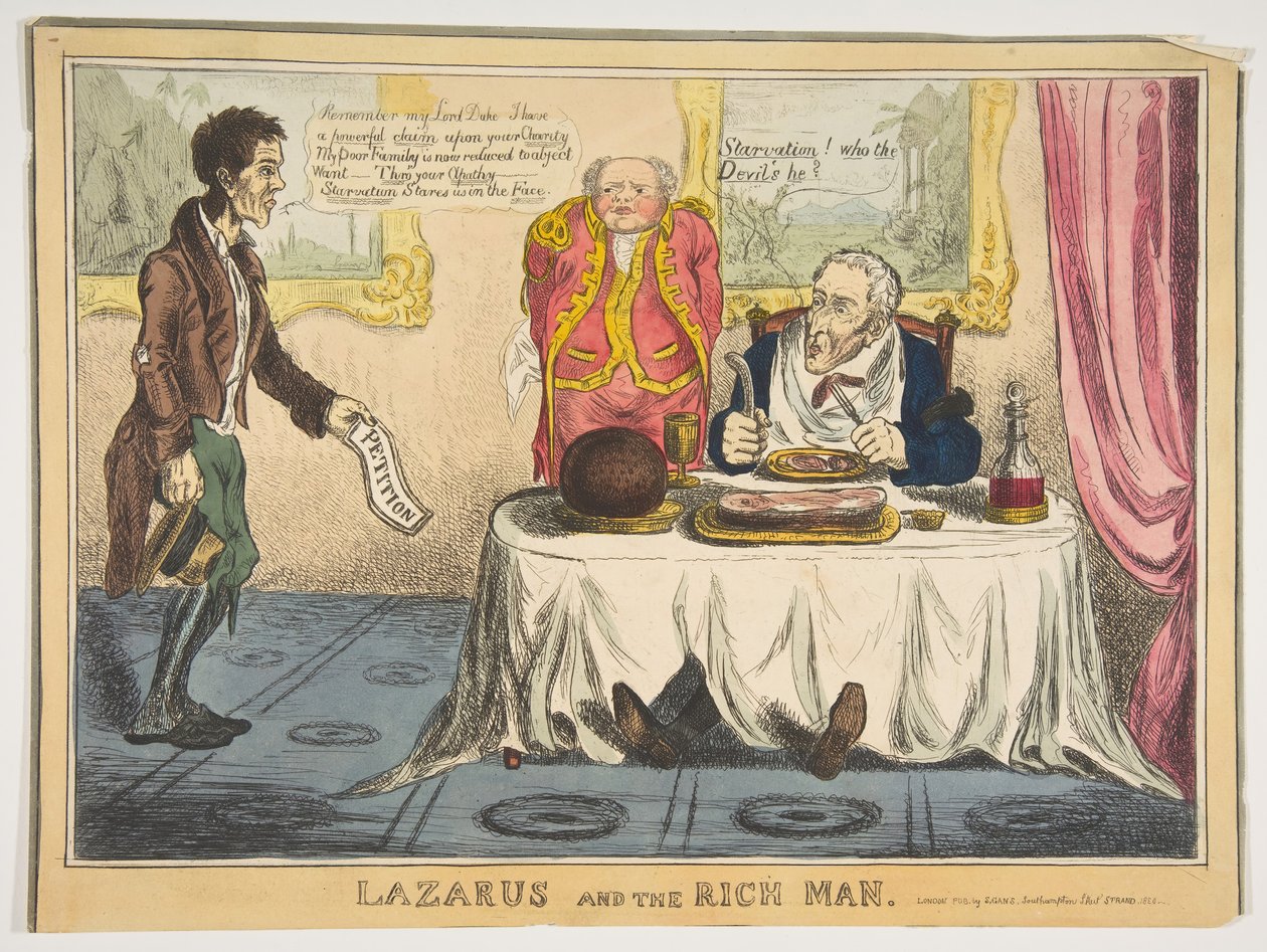 Lázár és a gazdag ember, 1830. alkotó: Unbekannt