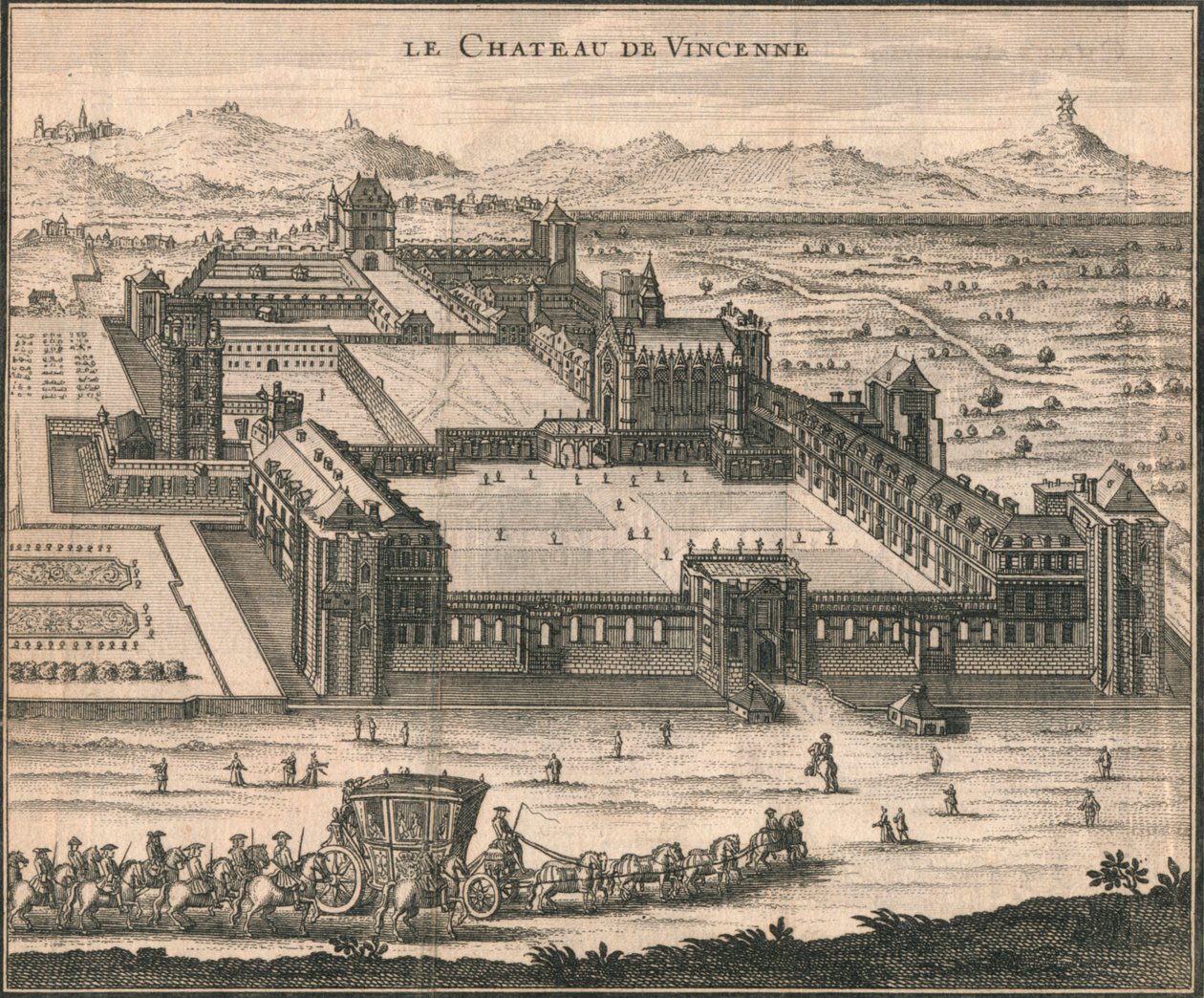 A Vincennes-kastély, 1723. alkotó: Unbekannt