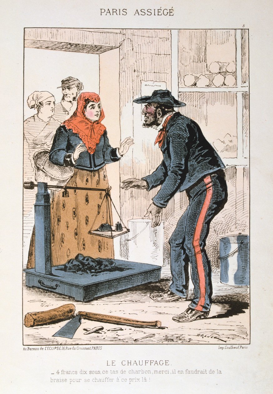 Fűtés, Párizs ostroma, 1870-1871 alkotó: Unbekannt