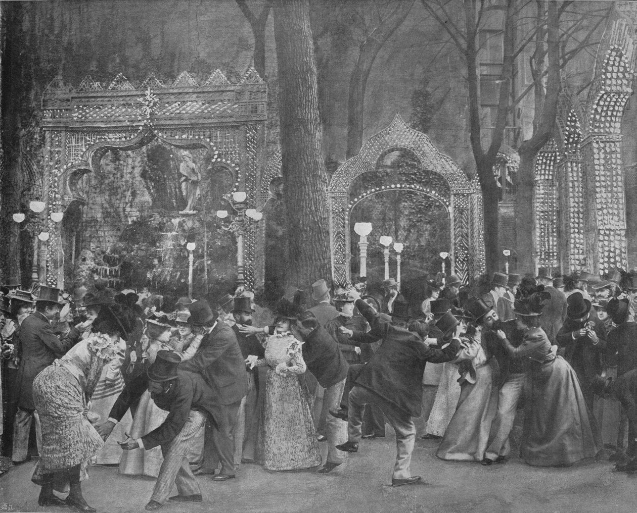 A Bal Bullier Garden, 1900 alkotó: Unbekannt