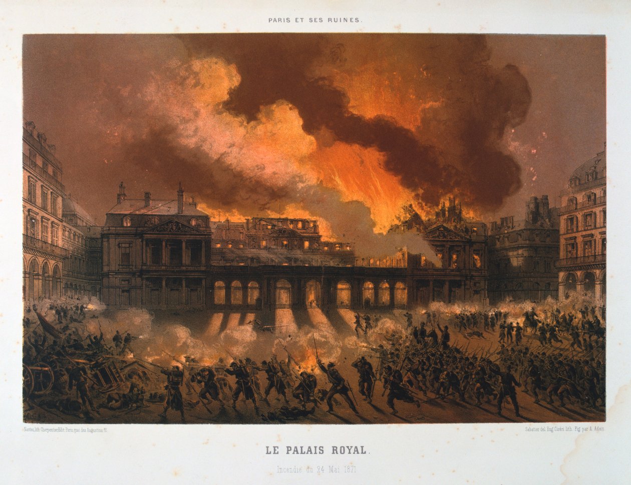 Királyi Palota, Párizs Kommün, 1871. május 24 alkotó: Unbekannt