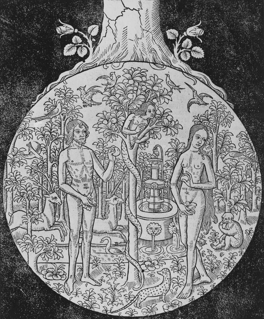 A historizált és újonnan nyomtatott francia Biblia első kötete, kb. 1501. alkotó: Unbekannt