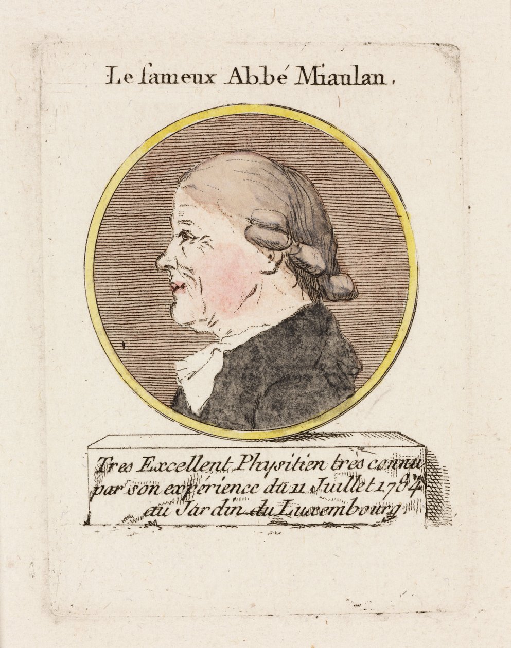 A híres Miaulan abbé, 1784 alkotó: Unbekannt