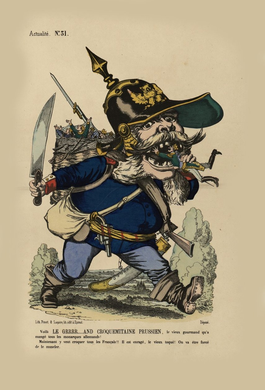 Le grand ogre allemand. Vilmos király megeszi a német kisállamokat, 1866. alkotó: Unbekannt