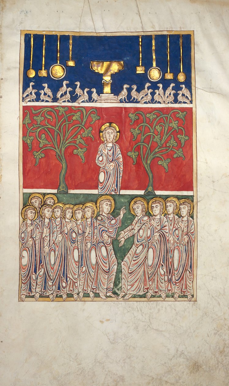 Levél egy Beatus-kéziratból: Az Ötödik Pecsét felnyitása, kb. 1180. alkotó: Unbekannt