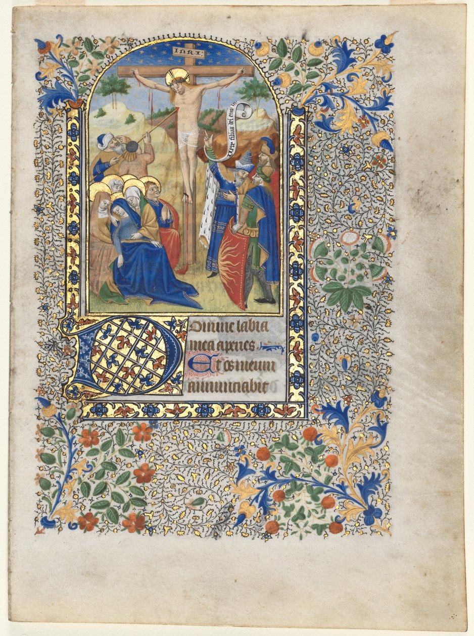 Levél egy Órakönyvből: A kereszt keresztrefeszítési órái, c. 1435. alkotó: Unbekannt