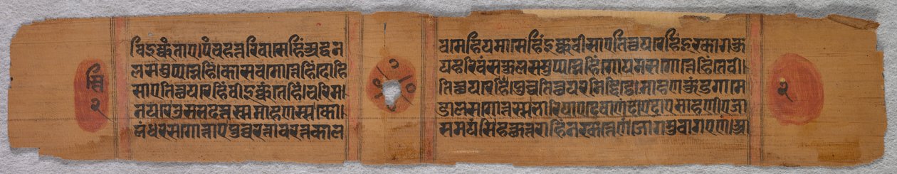 Levél egy dzsain kéziratból: Kalpa-sutra recto, 1279. alkotó: Unbekannt