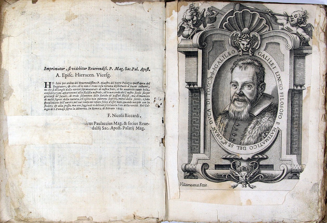 Galileo Galilei The Assayer Il Saggiatore című könyvének levele, 1623 alkotó: Unbekannt