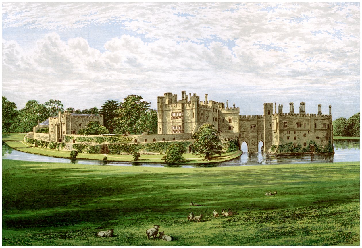 Leeds Castle, Kent, a Wykeham-Martin család otthona, 1880 alkotó: Unbekannt