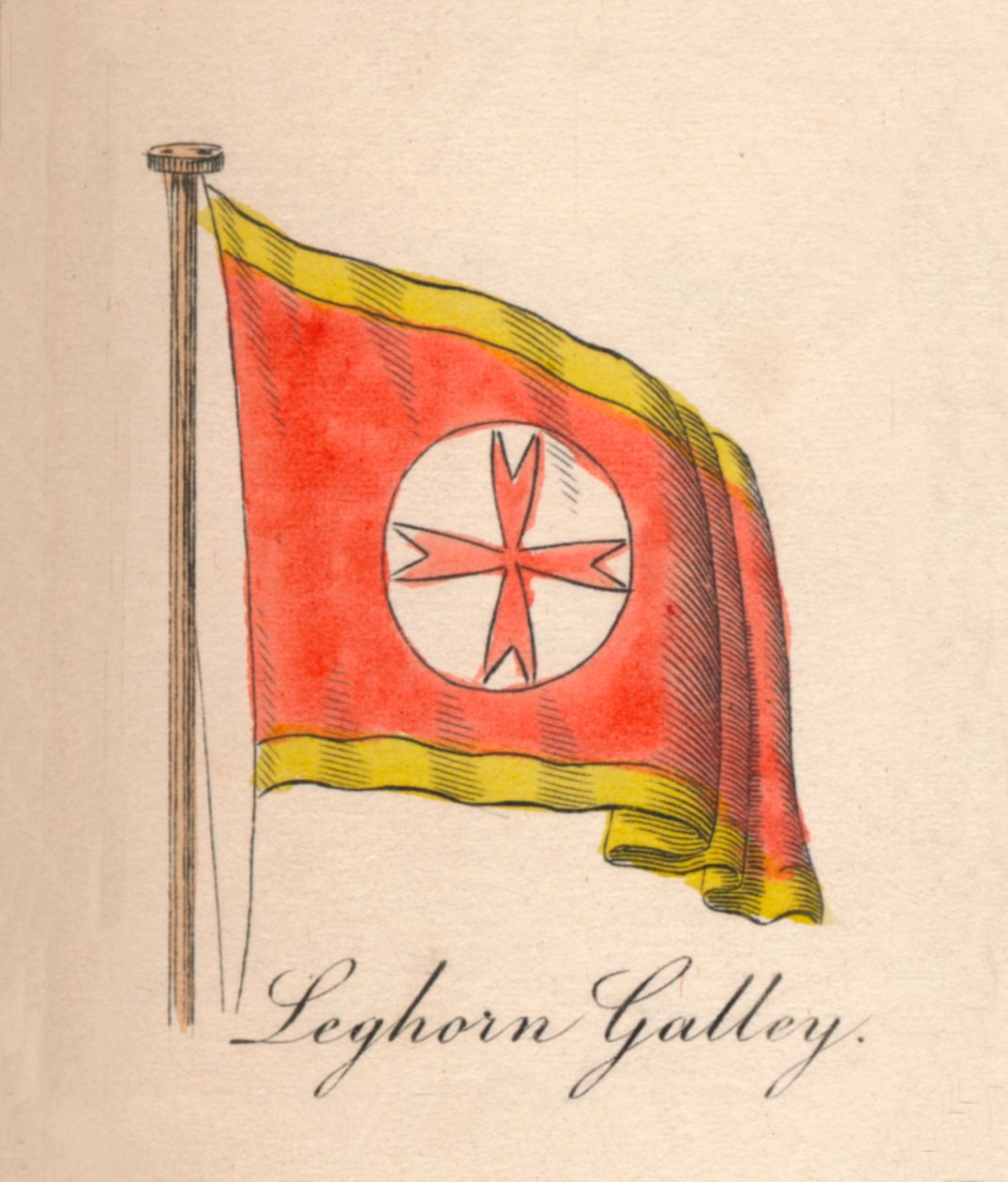 Leghorn Gálya, 1838 alkotó: Unbekannt