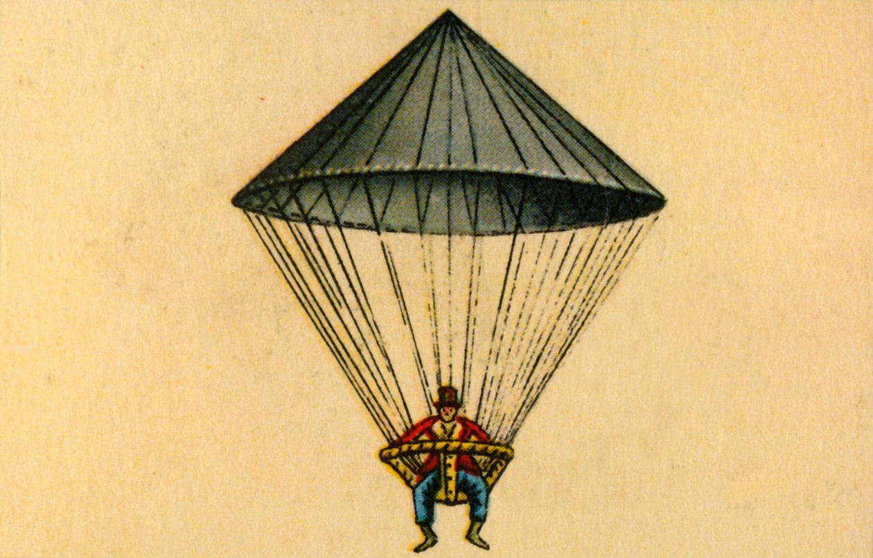 Lenormands ejtőernyő, 1783, 1932. alkotó: Unbekannt