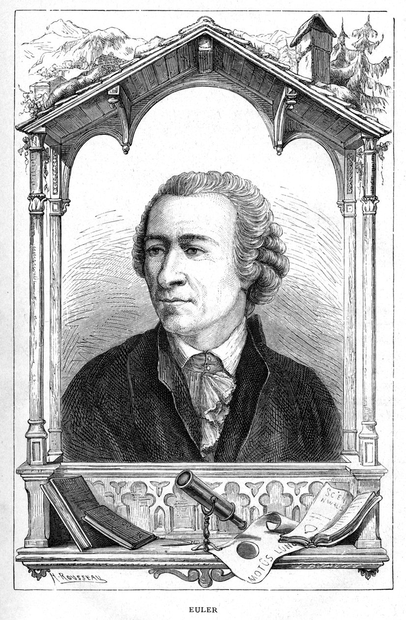 Leonhard Euler 1707-1783, svájci matematikus, 1874 alkotó: Unbekannt