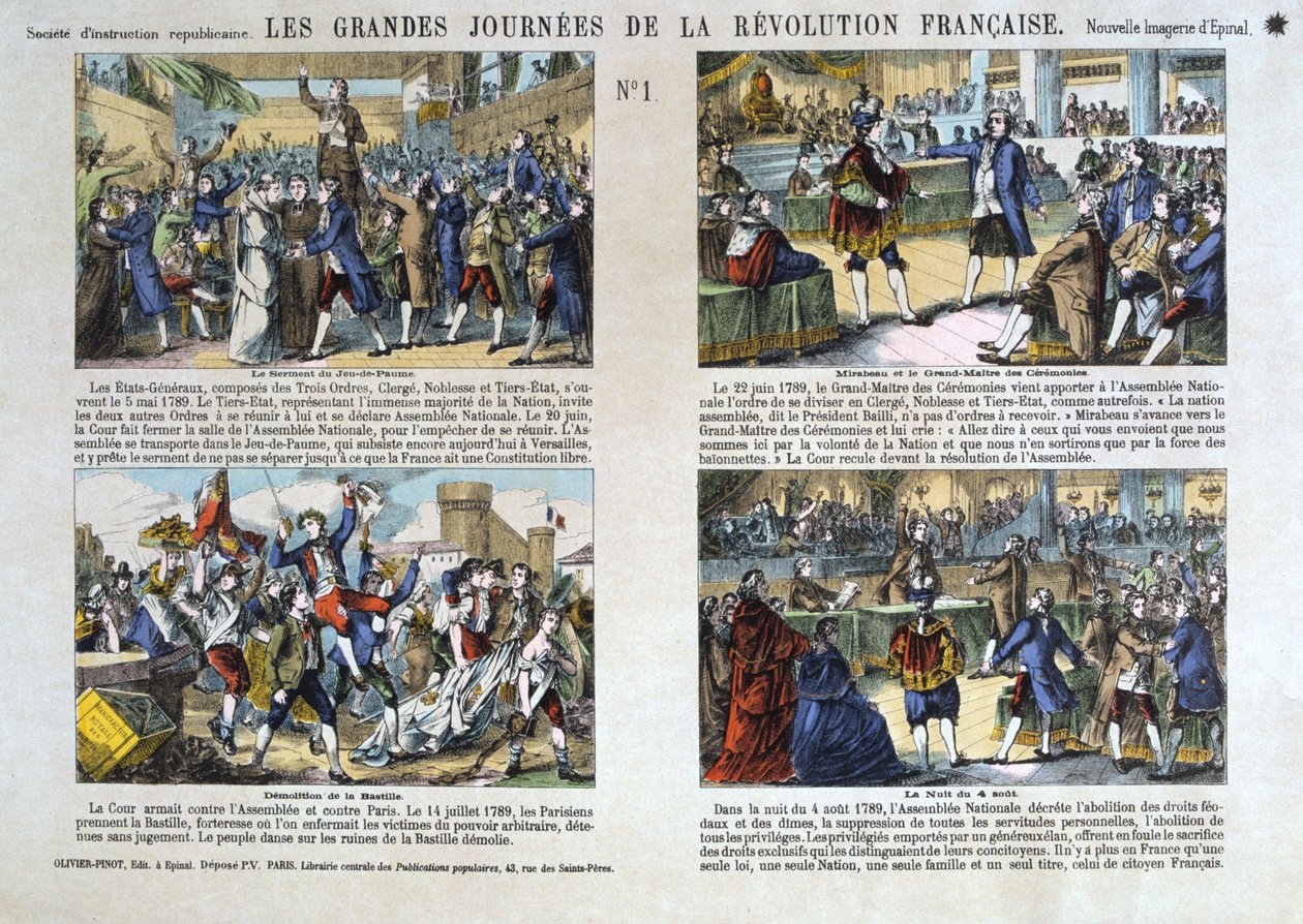 A francia forradalom nagy napjai, 1789-es forradalom, Franciaország alkotó: Unbekannt