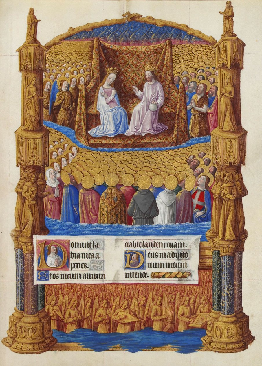 The Very Rich Hours of the Duke of Berry, 126r fólió - Paradicsom alkotó: Unbekannt
