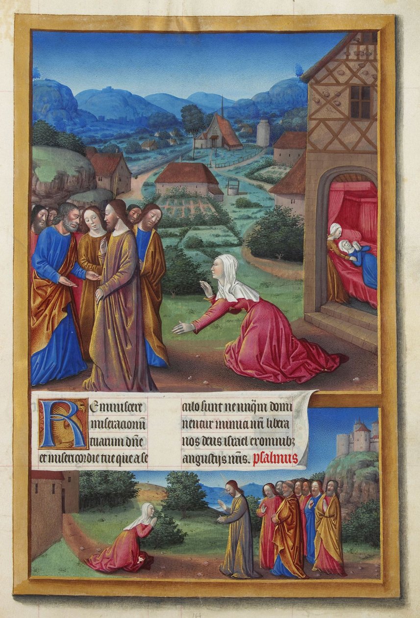 Les Très Riches Heures duc de Berry, Folio 164r - A kánaáni nő alkotó: Unbekannt