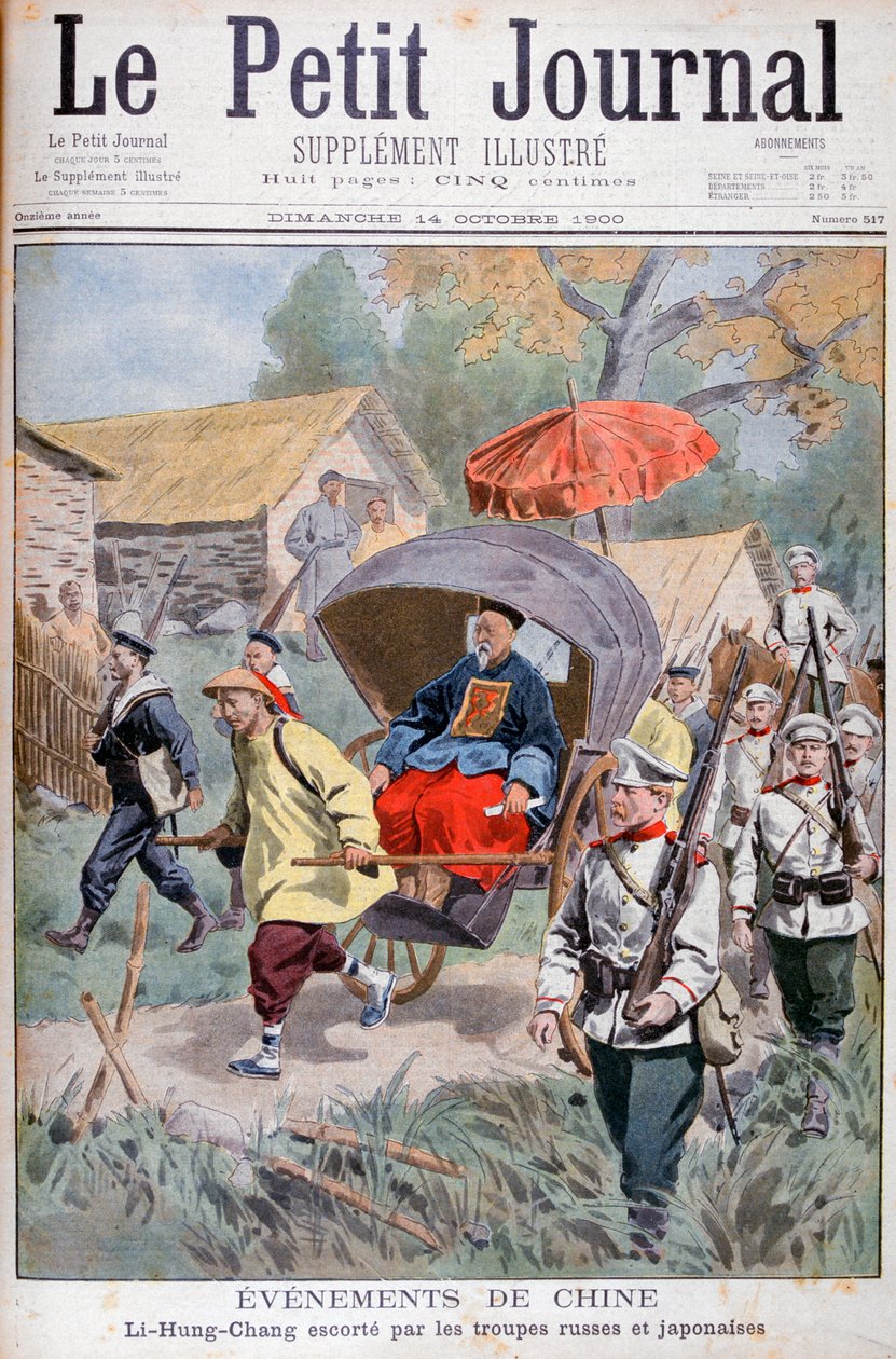 Li Hung-chang orosz és japán csapatok kíséretében, Kína, 1900 alkotó: Unbekannt