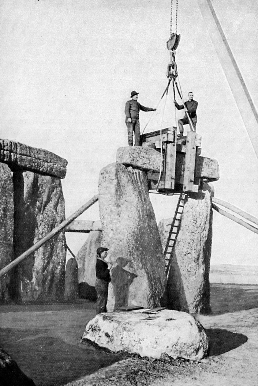 Imposzt felemelése Stonehenge-ben, 1901, 1920 körül alkotó: Unbekannt