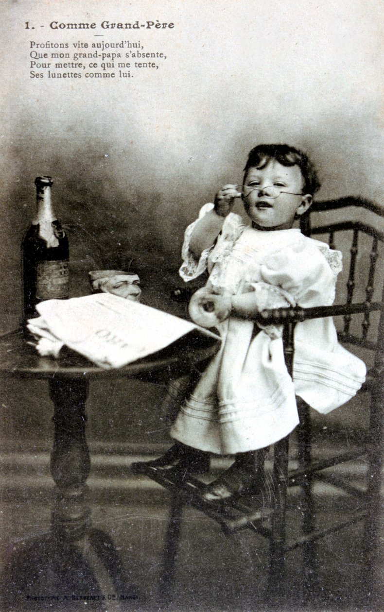 Mint a nagypapa, francia képeslap, c1900 alkotó: Unbekannt