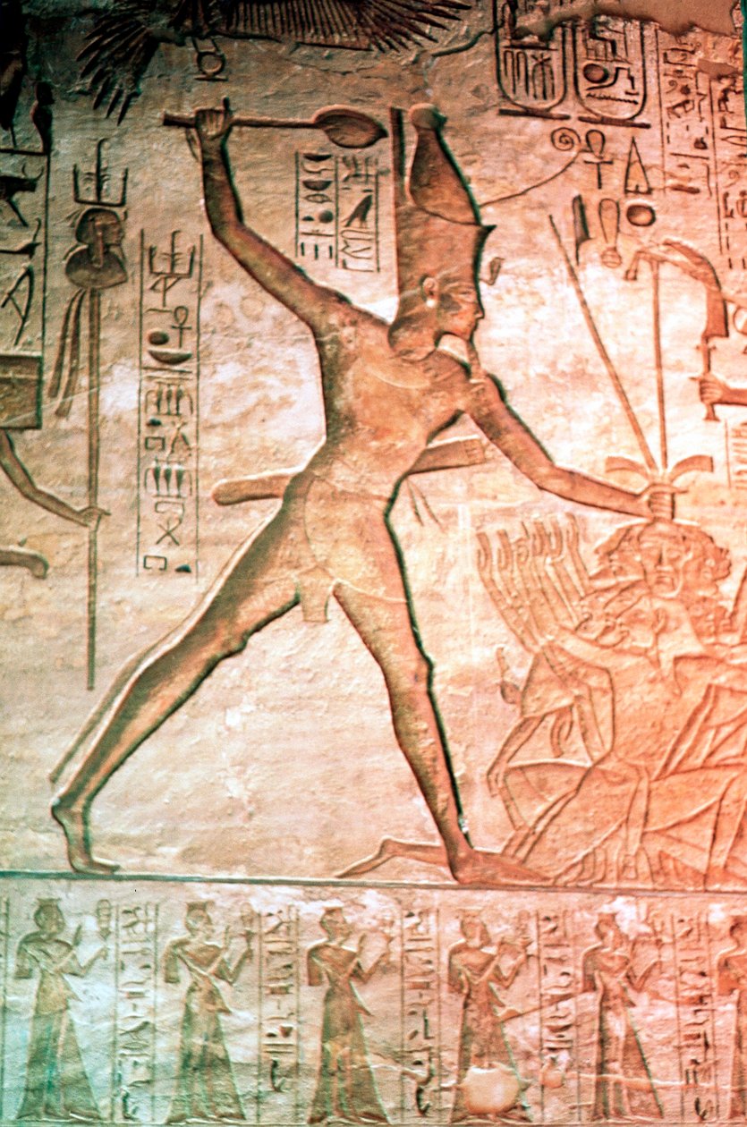 Mészkő dombormű II. Ramszesz templomából, Abu Simbel, Egyiptom, ie 13. század alkotó: Unbekannt