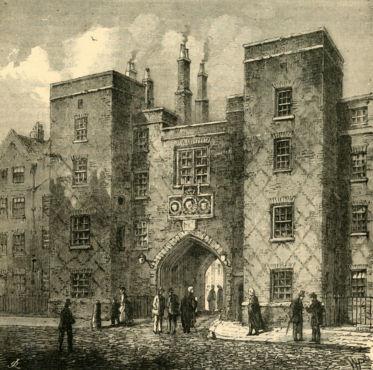 Lincolns Inn Gate, Chancery Lane, 1881. alkotó: Unbekannt