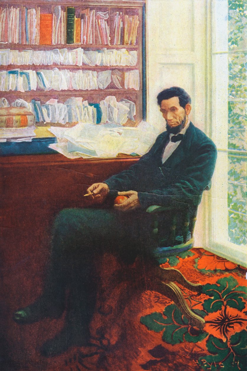 Lincolns Last Day, Abraham Lincoln 1891-1865, 1907 alkotó: Unbekannt