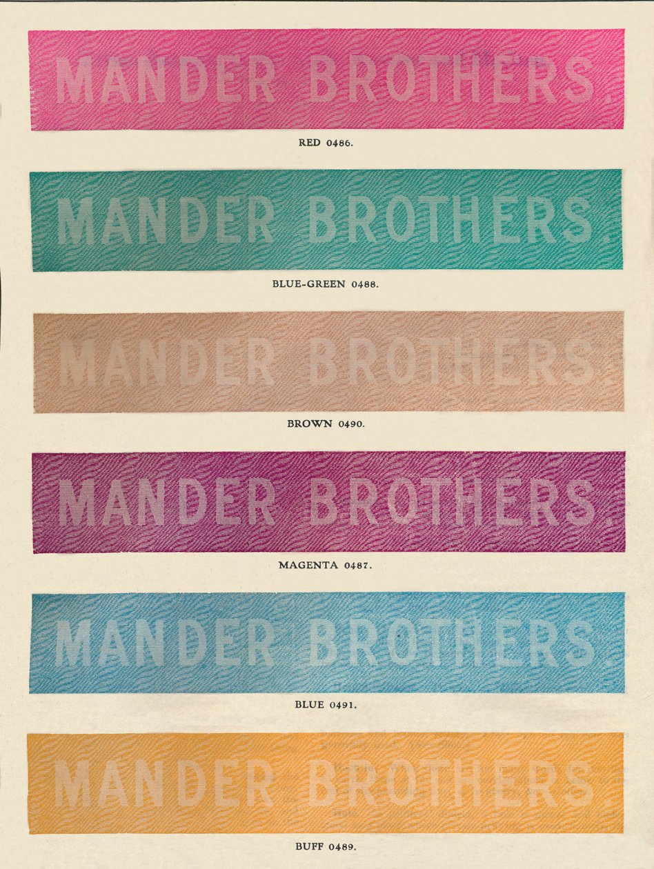 Linotípia gyakorlat – Mander Brothers hirdetés, 1910 alkotó: Unbekannt