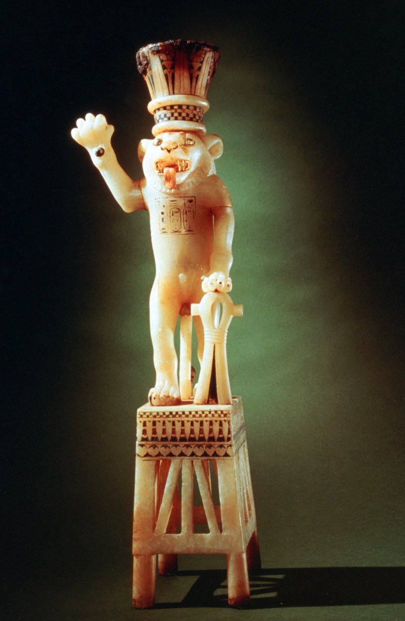 Oroszlán figura Tutanhamon sírjából, Kr. e. 14. század alkotó: Unbekannt