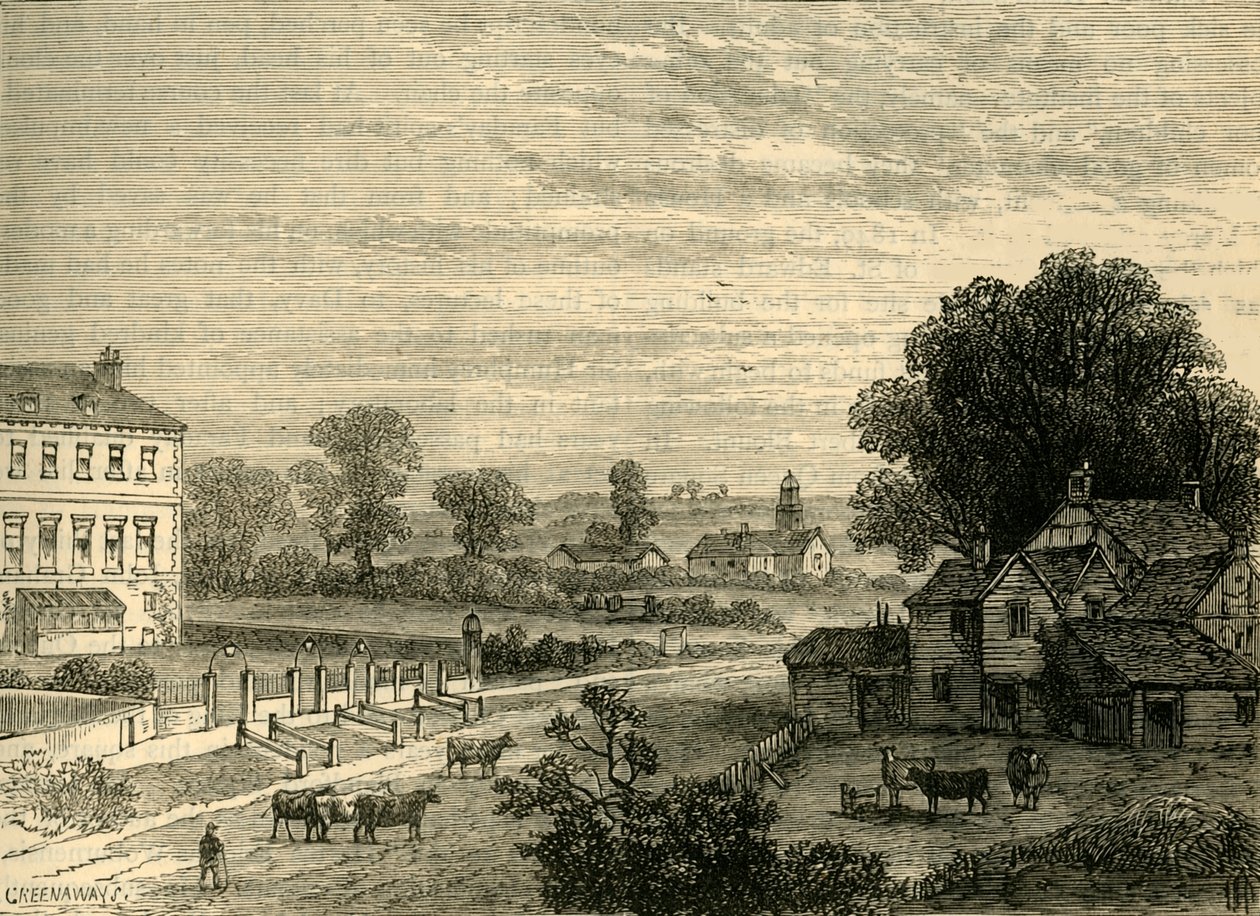 Lisson Green a tizennyolcadik században, 1876. alkotó: Unbekannt