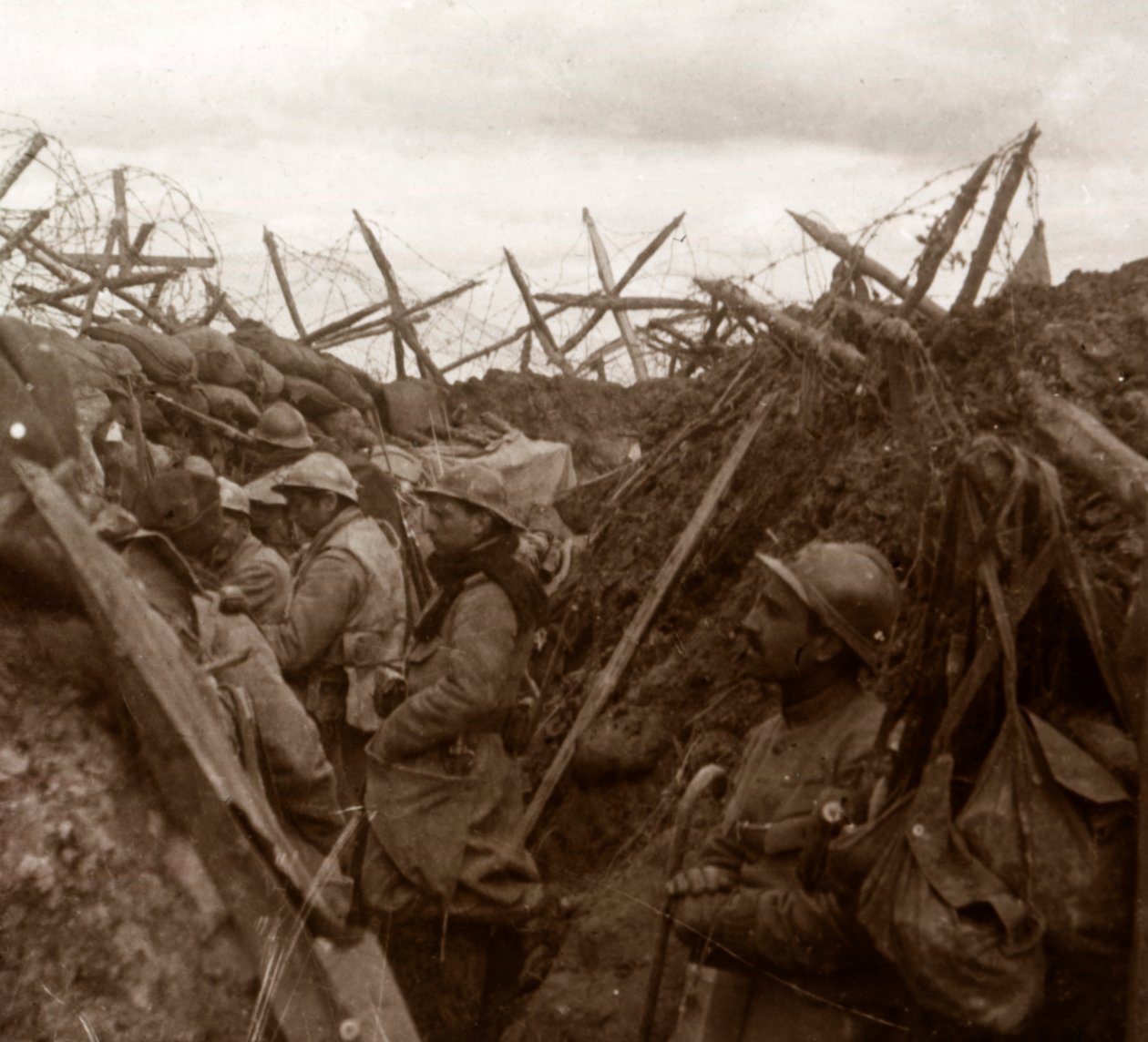 Hallgatóállomás, frontvonal, c1914-c1918 alkotó: Unbekannt