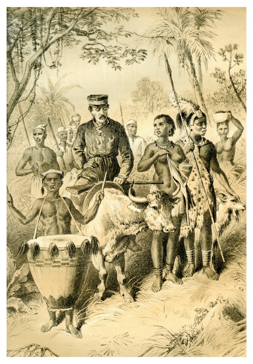 Livingstone Weak a láztól Shintes Townba kísérve, 1854 1883 alkotó: Unbekannt