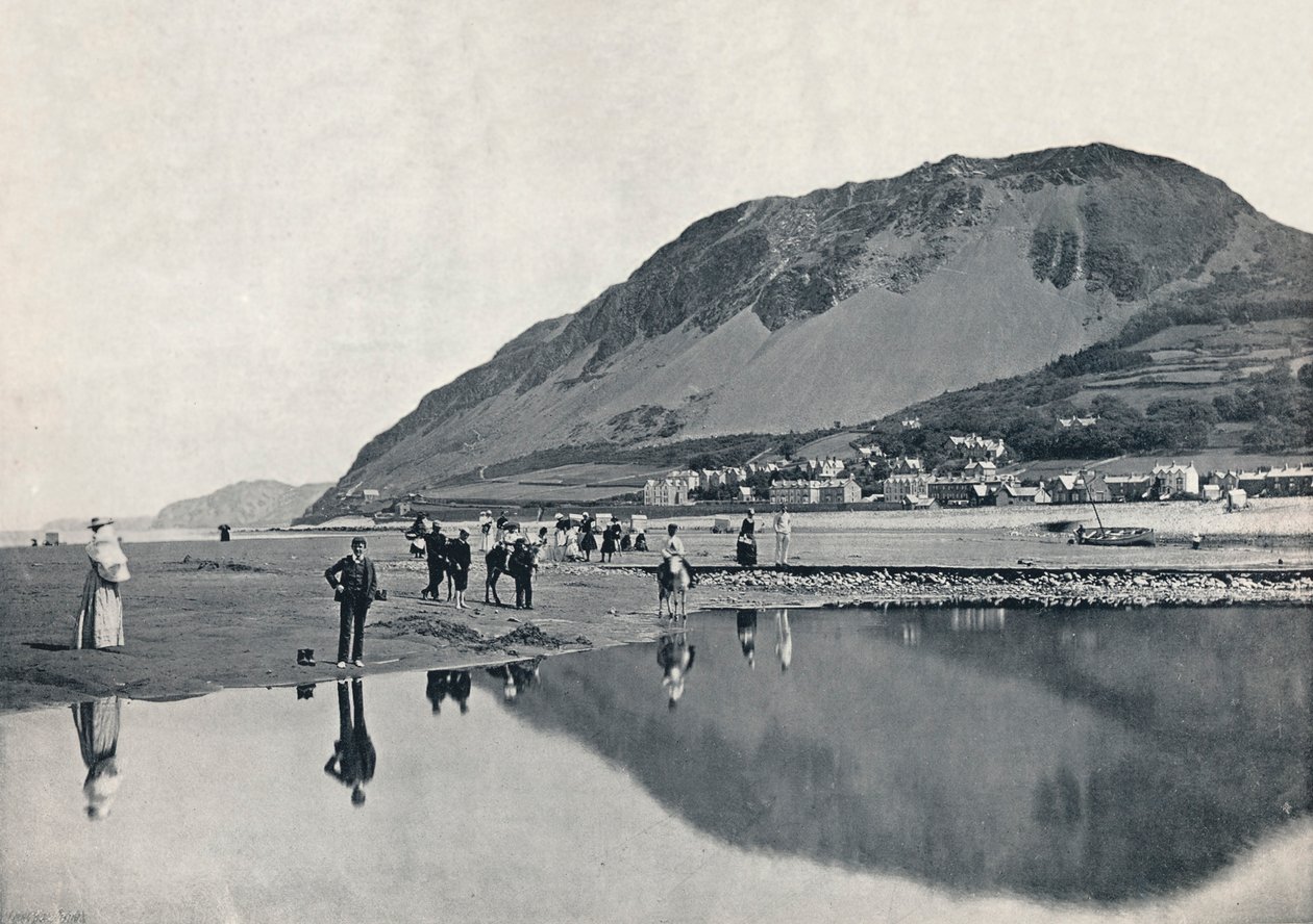 Llanfairechan – A falu és a Penmaenmawr-hegy, 1895 alkotó: Unbekannt