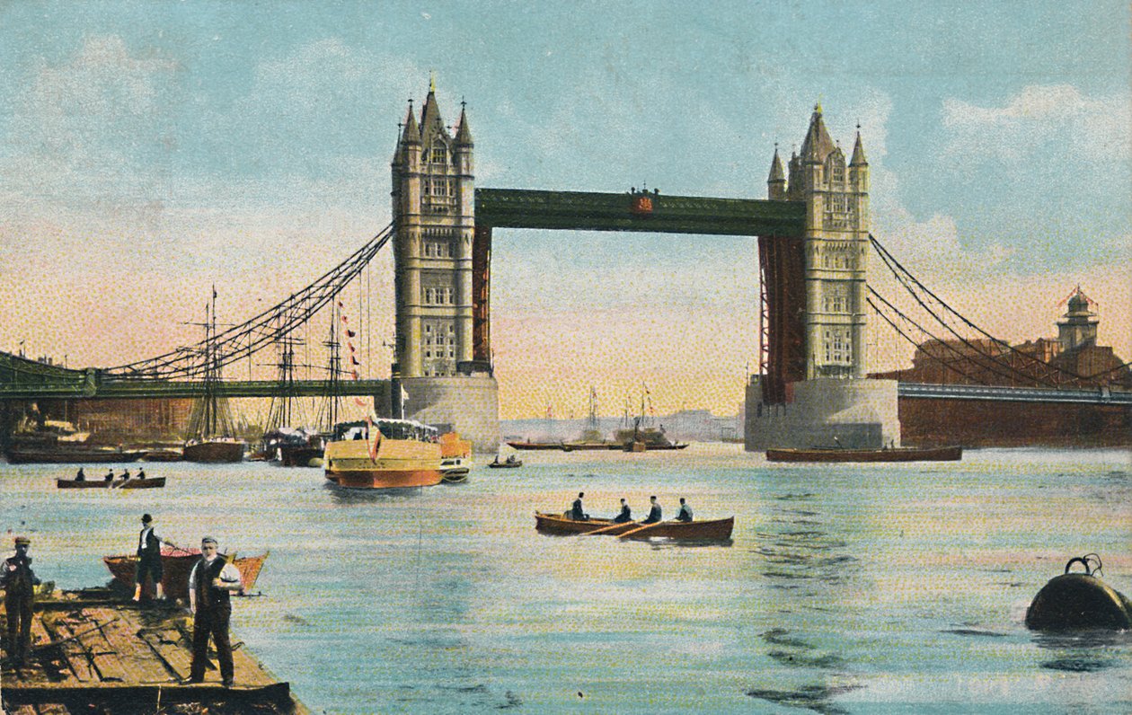London – Tower Bridge, 1908. alkotó: Unbekannt