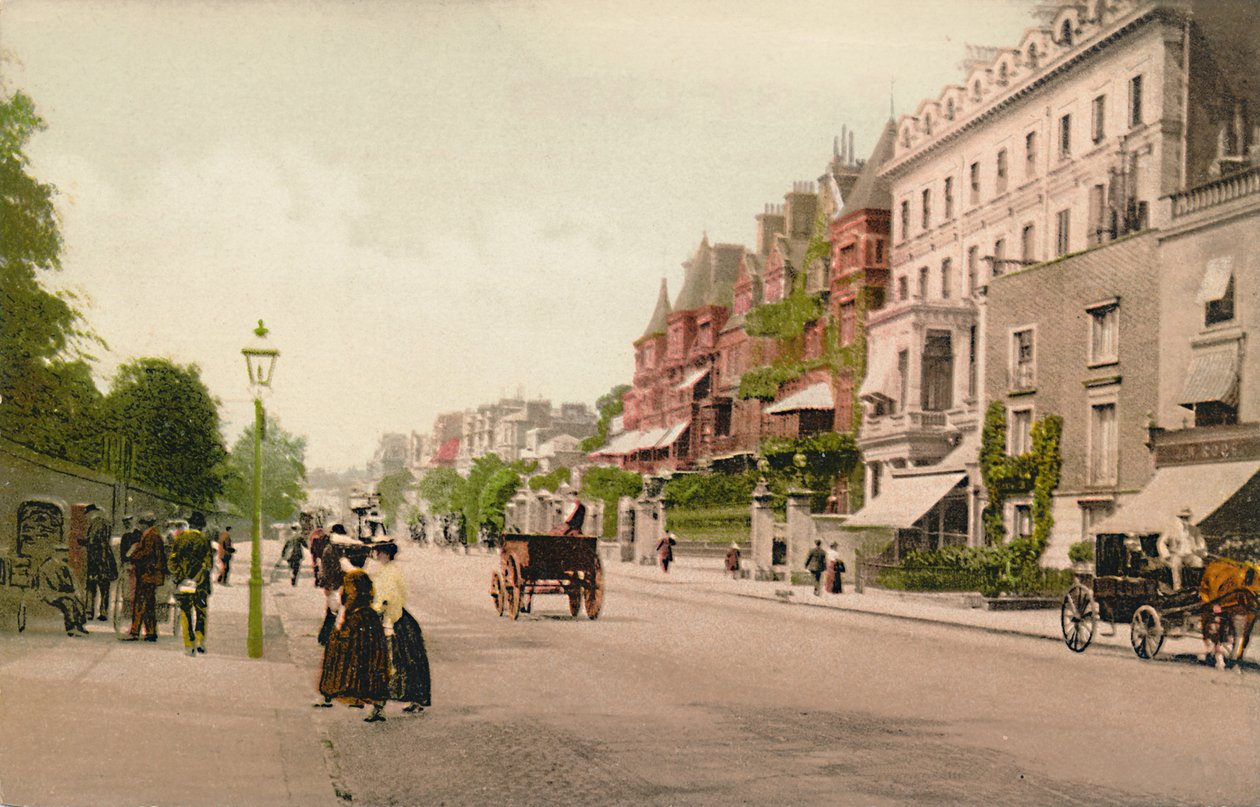 London. Bayswater Road, 1900-as évek. alkotó: Unbekannt