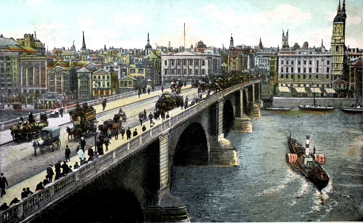 London Bridge After The 1904 Widening, London, 20. század alkotó: Unbekannt
