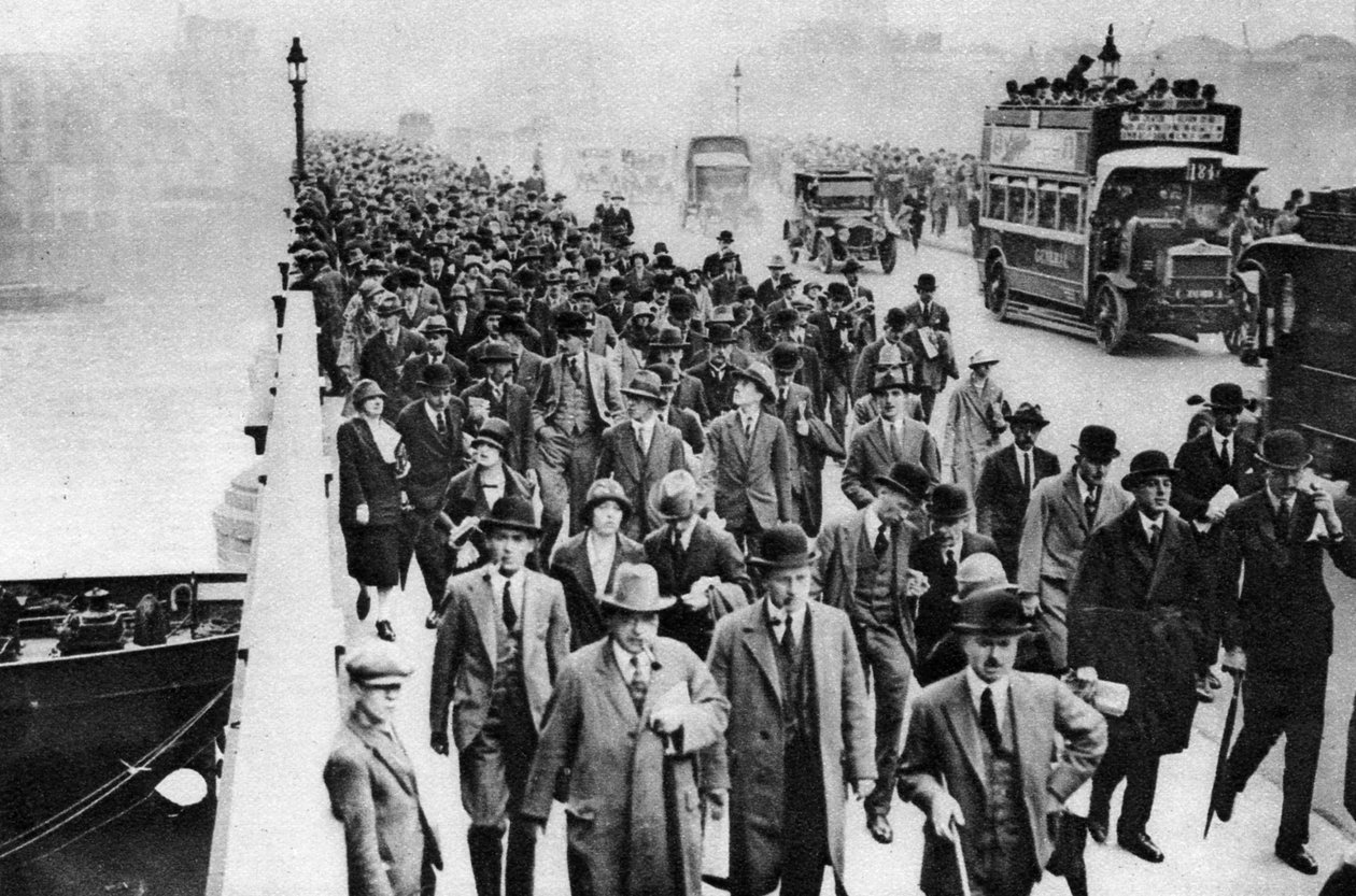 London Bridge csúcsforgalom, London, 1926-1927 alkotó: Unbekannt