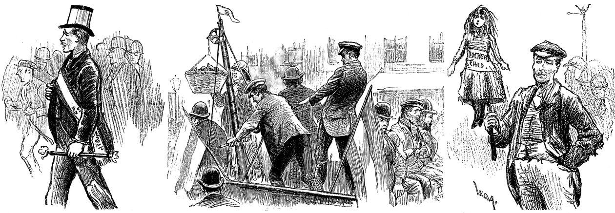 London Dockers Strike, 1889. szeptember alkotó: Unbekannt