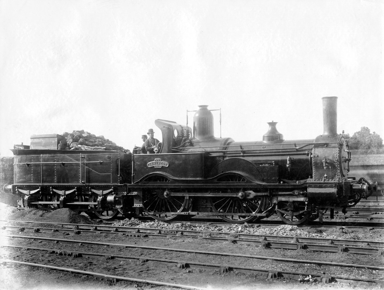 London & South Western Railway LSWR 5-ös mozdony, Ganymede and tender, c1873 alkotó: Unbekannt