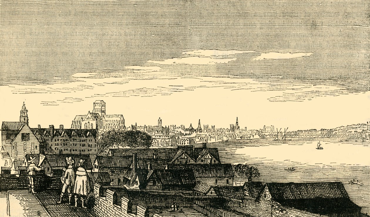 London, az Arundel-ház tetejéről, XVII. század, 1881. alkotó: Unbekannt