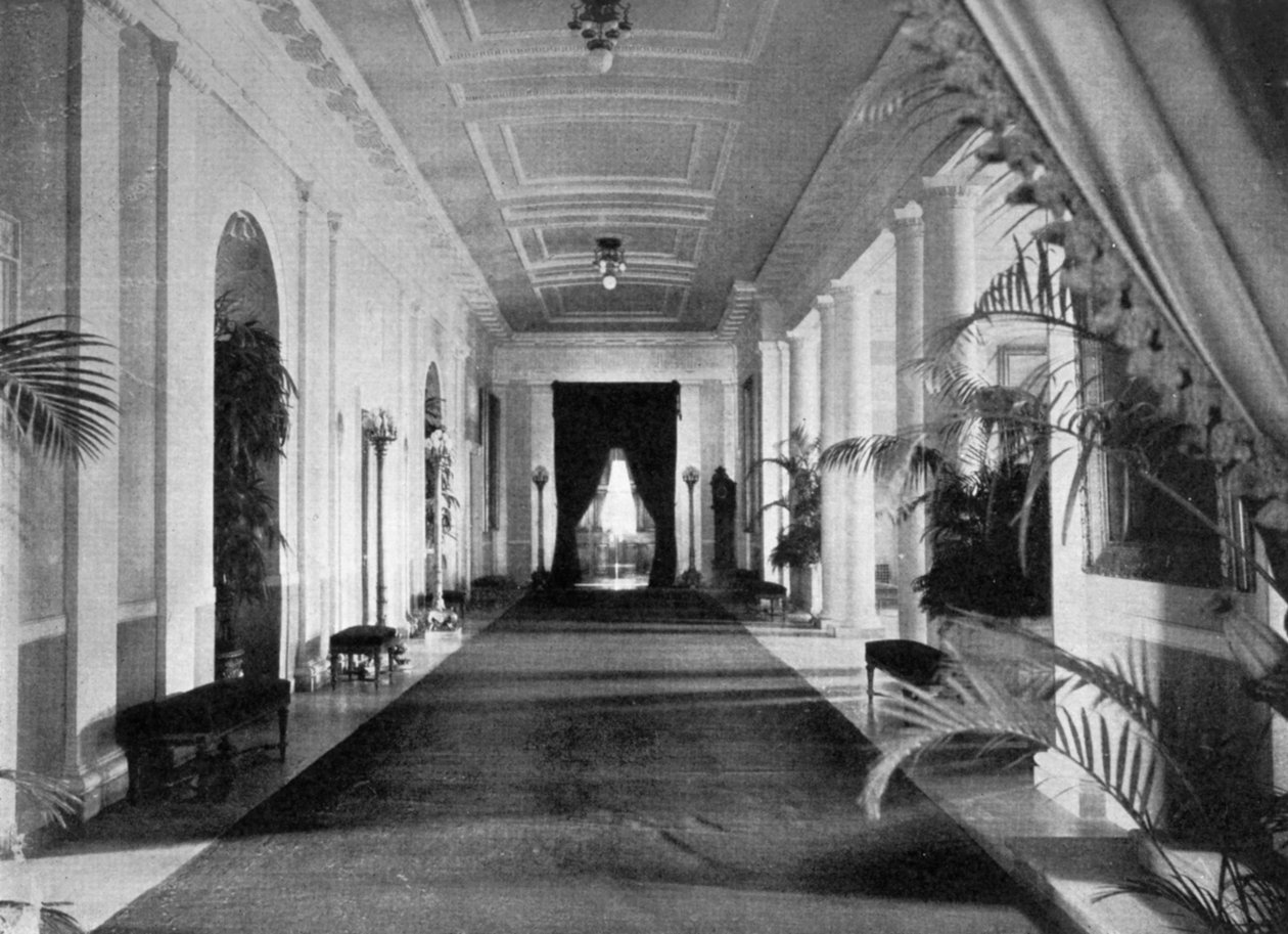 Hosszú folyosó, Fehér Ház, Washington, USA, 1908 alkotó: Unbekannt