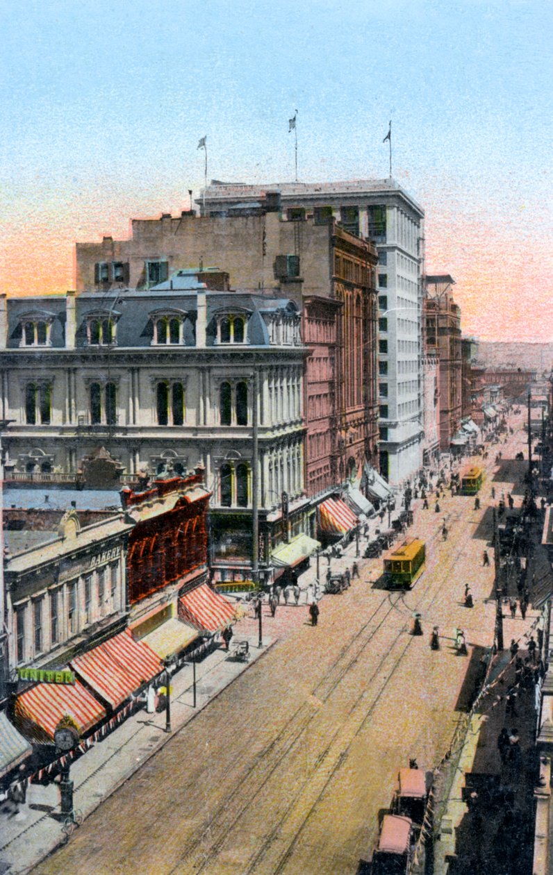 Északra nézve a Third Street mentén, Portland, Oregon, USA, 1900-as évek alkotó: Unbekannt
