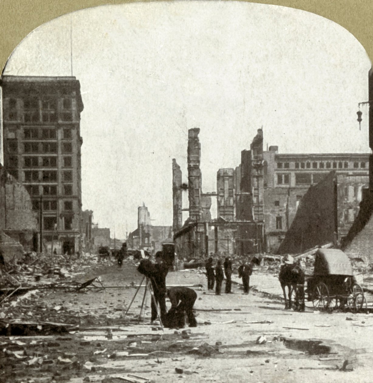 Keresi a Grant Ave.-t a Market St.-ről, 1906. alkotó: Unbekannt
