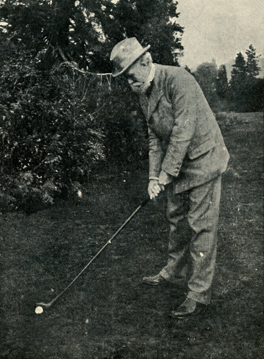 Lord Avebury mostanában golfozni kezdett, 1901. alkotó: Unbekannt