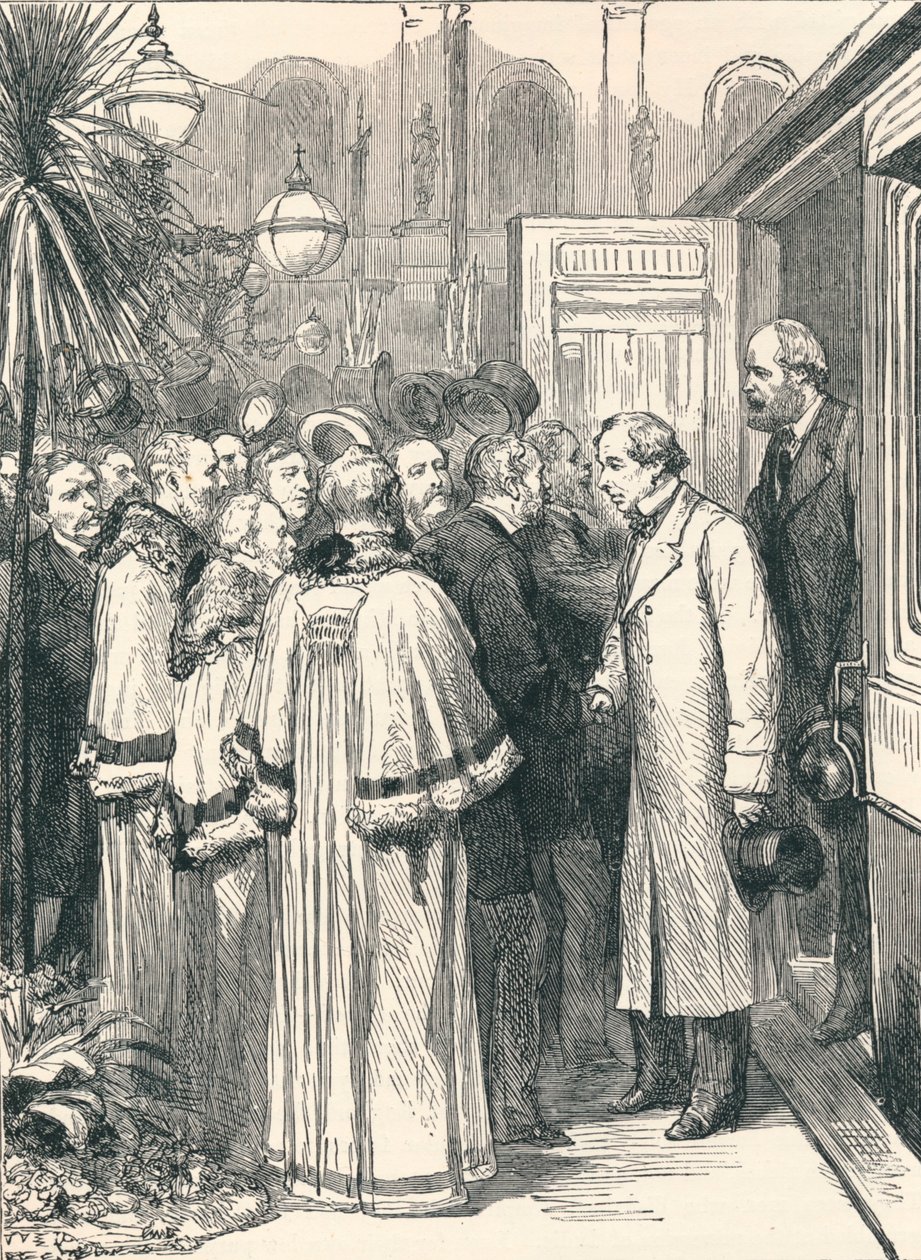 Lord Beaconsfield és Lord Salisbury a Charing Cross pályaudvaron, 1896 alkotó: Unbekannt