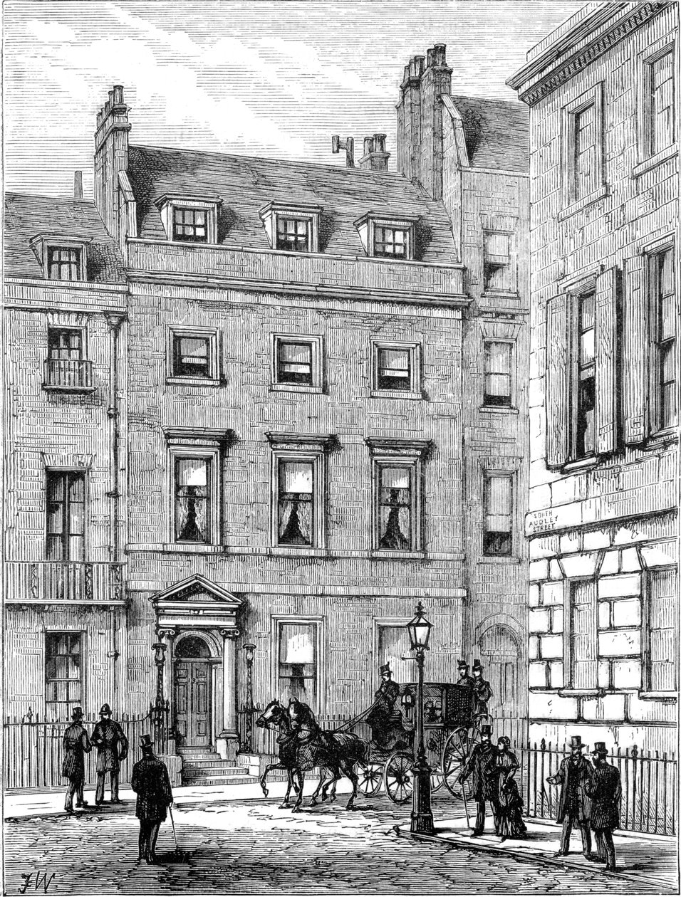 Lord Beaconsfields ház, 19, Curzon Street, Mayfair, London, 1900 alkotó: Unbekannt