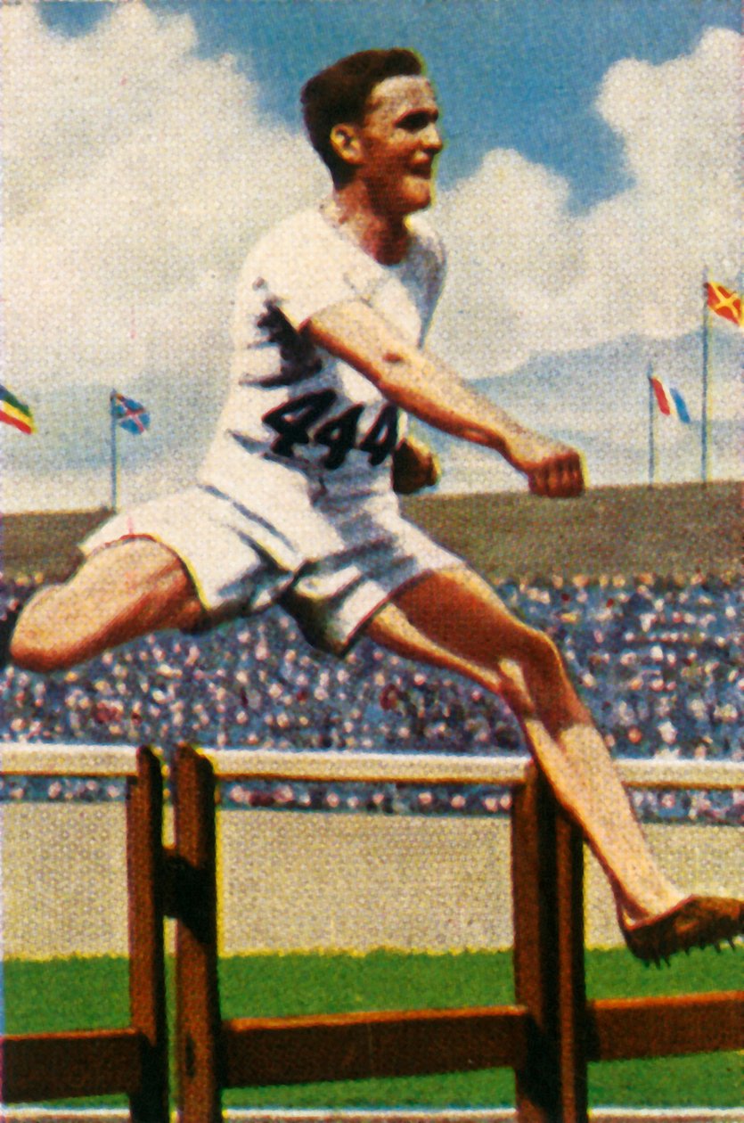 Lord Burghley, győztes, 400 m gátfutás, 1928. alkotó: Unbekannt