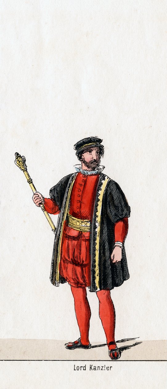 Lord Chancellor, Shakespeare VIII. Henrik drámájának jelmezterve, 19. század alkotó: Unbekannt