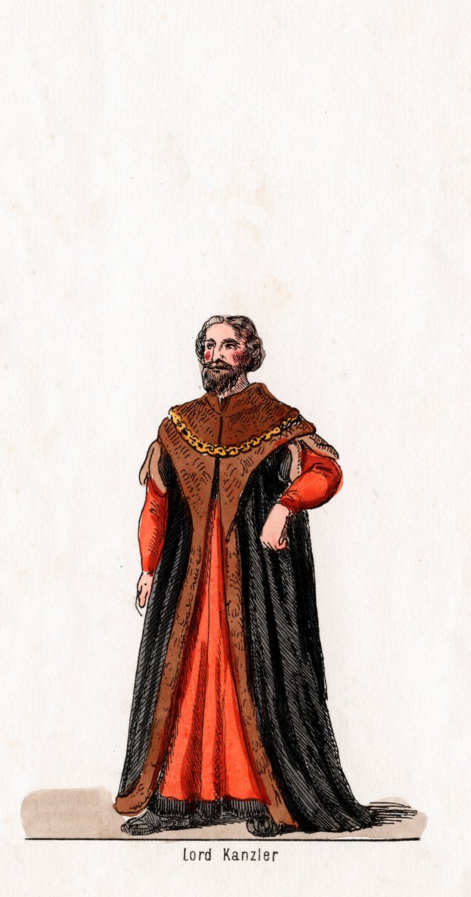 Lord Chancellor, Shakespeare VIII. Henrik drámájának jelmezterve, 19. század alkotó: Unbekannt