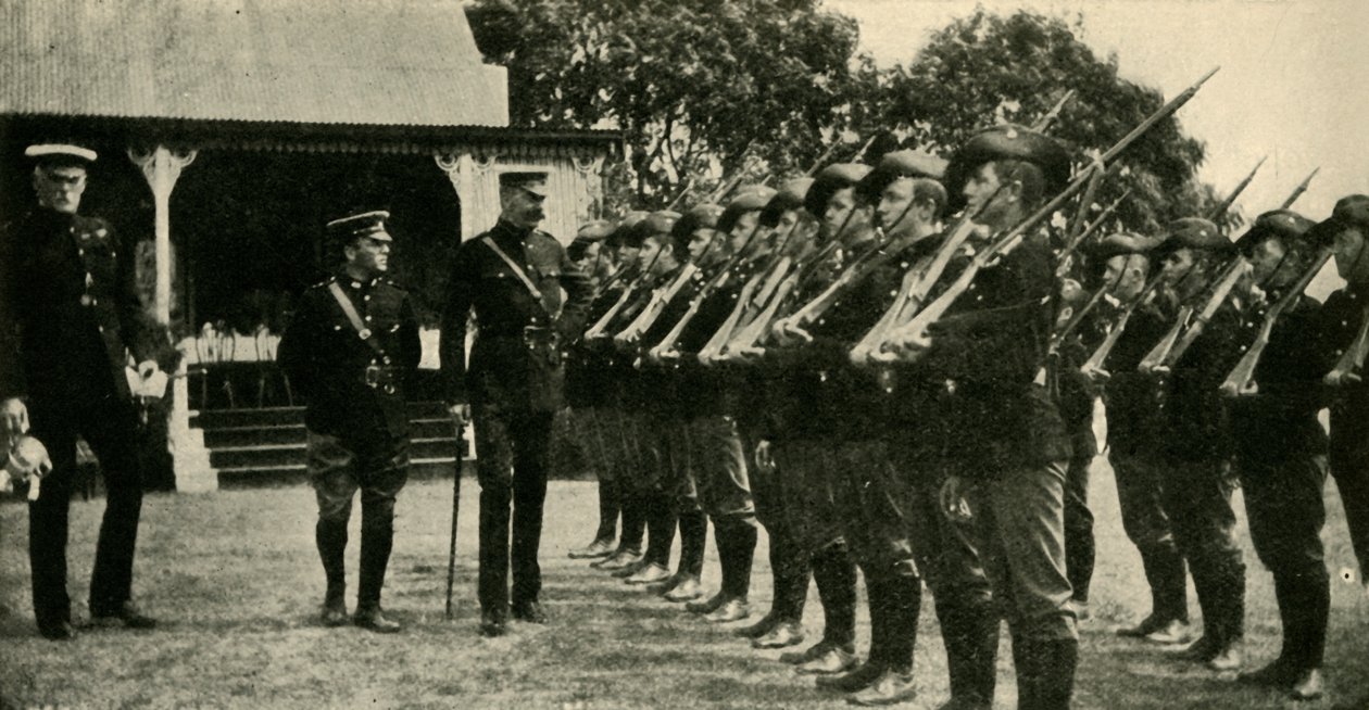 Lord Kitchener ausztrál kadétokról ír, Első világháború, c1914, c1920. alkotó: Unbekannt