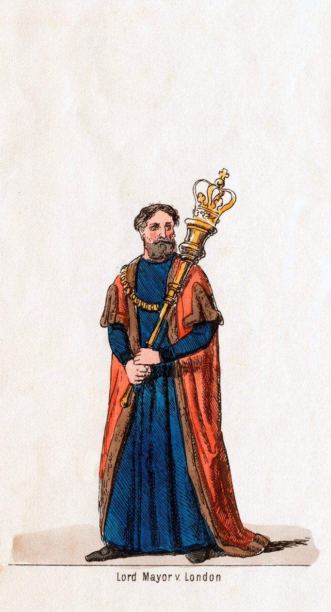 London főpolgármestere, Shakespeare VIII. Henrik drámájának jelmezterve, XIX. alkotó: Unbekannt