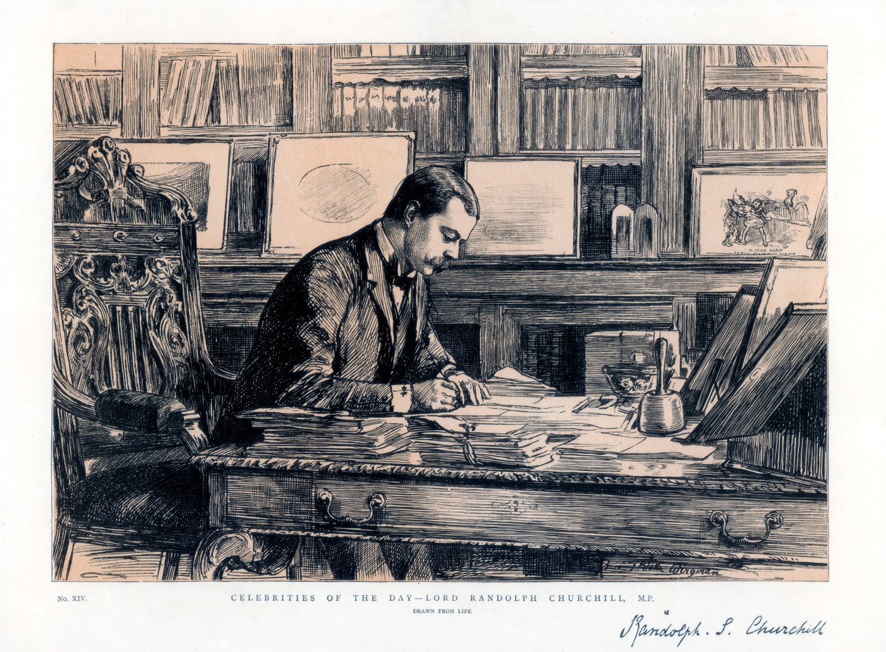 Lord Randolph Churchill 1849-1895, angol államférfi, 1885 alkotó: Unbekannt